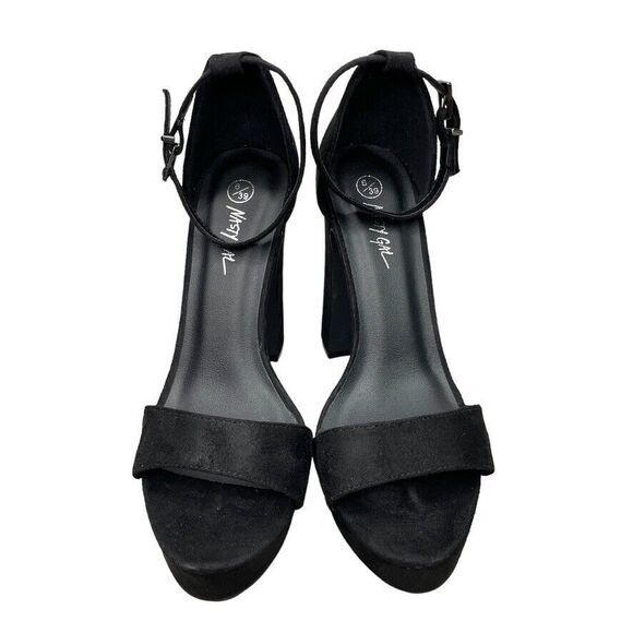 Nasty Gal Women's Black Faux Suede Mis Sized NWOT Platform Heel Size 8.5/39 M - Picture 6 of 12